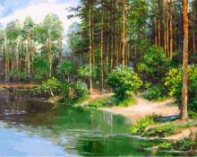 Живопись на холсте  40*50 У озера,282-AB