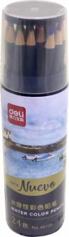 Карандаши 24цв Deli 68100 Nuevo мет.туб.