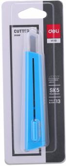Нож канц. 80мм шир.лез.9мм синий,E2038BLUE