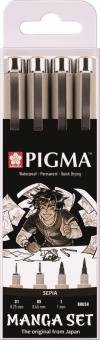 Набор кап.ручек Pigma Micron 4шт Сепия(POXSDKMAN4)
