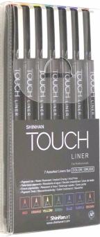 Набор кап.ручек TOUCH LINER Brush 7цв (4305007)