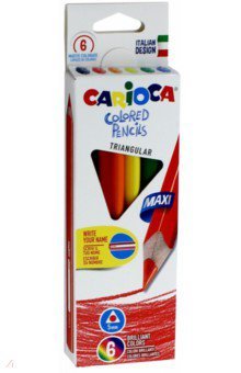 Карандаши 6цв CARIOCA MAXI (42395)