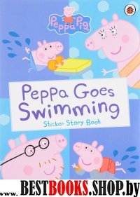 Peppa Pig: Peppa Goes Swimming(Sticker Story Book)