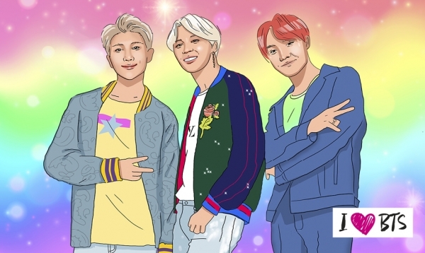 Чехол для карточек (215*65мм) I love BTS. оф. 2