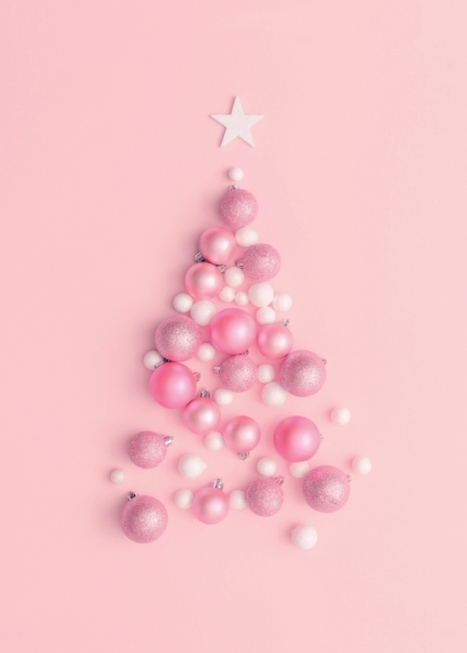 Блокнот А5, 96л с резинкой "Pink Christmas tree"