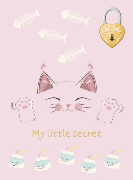Котенок. My little secret (короб с объемными элементами)