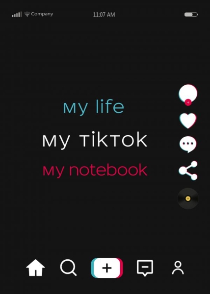 Блокнот. My life my TikTok my notebook (формат А4, мягкая обложка)