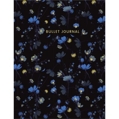 Блокнот в точку: Bullet Journal (полночные цветы)