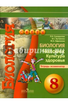 Биология 8кл Человек. Культура здор.[Тетр.-экзам.]