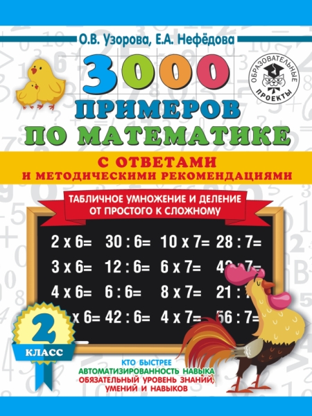 3000 примеров по математике. Табличное умножение от простого. 2 класс