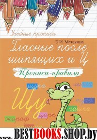 Гласные после шипящих и Ц: прописи-правила