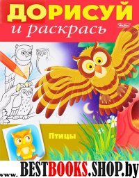 Дорисуй и раскрась.Птицы