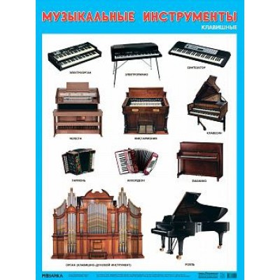 Плакат. Музыкальные инструменты. Клавишные