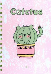 Блокнот "Кактус Кот" приветливый / "Catctus" А5