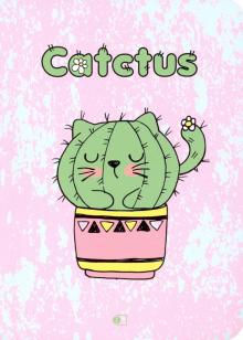 Блокнот "Кактус Кот" приветливый / "Catctus"В6