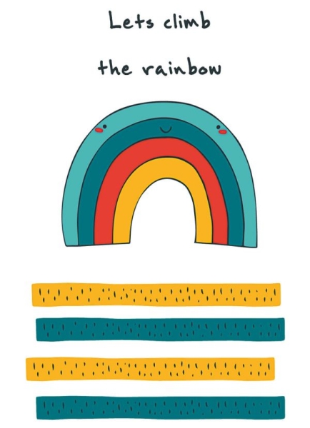 Блокнот для записей "Lets climb the rainbow" (А6)