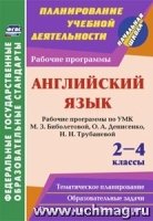 Английский язык. 2-4кл. рабочие программы по УМК М. З. Биболетово