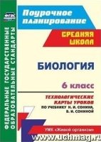 Биология 6кл Технолог.карты урок по уч.Н.И.Сонина