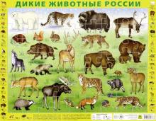 Дикие животные России. Детский пазл. 63 эл.