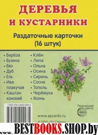 Раздаточные карточки "Деревья и кустар." (63х87мм)