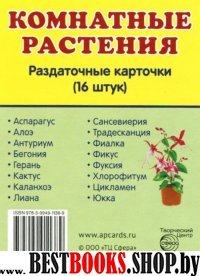 Раздаточные карточки "Комнатные растения"(63х87мм)