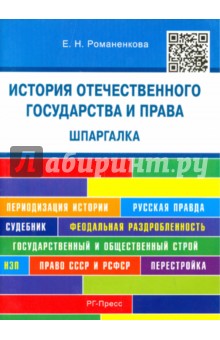 Шпаргалка по истории отечественного государства и права (карман.).Уч