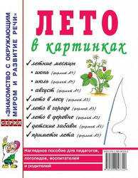 Лето в картинках. Наглядное пособие для педагогов, логопедов, воспитателей