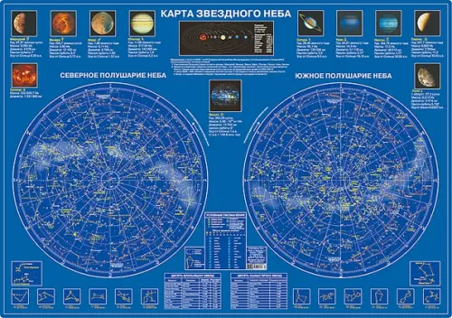 Карта звездного неба. Настольная