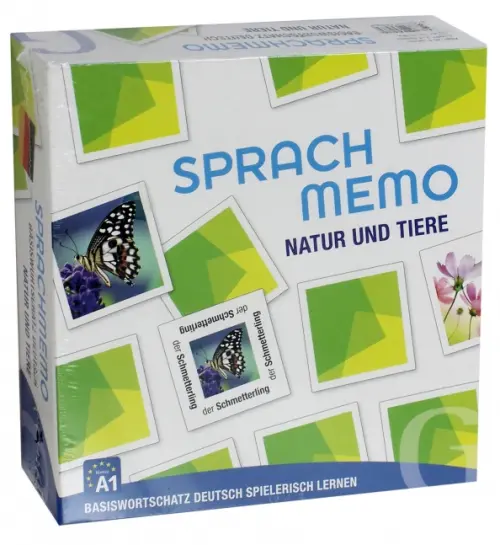 Sprachmemo Deutsch. Natur und Tiere. Sprachspiel